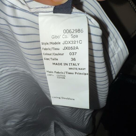 Jil Sander Women's Collared Striped Button-Up Shirt in Blue/White Size 36 - Picture 8 of 10